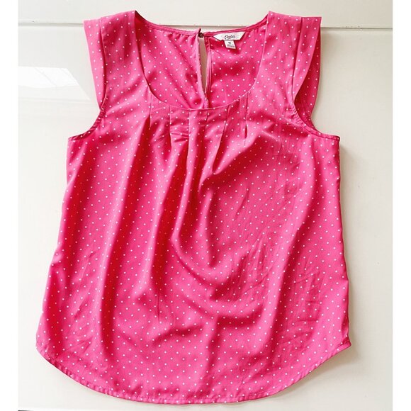 Pink Polka Dot Sleeveless Blouse, Size M, Candie’s, Size M, Barbiecore - Picture 10 of 10